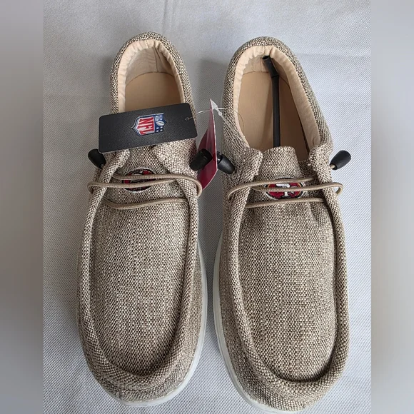 FOCO Men's NFL Team Logo Lightweight Loafers San Francisco 49ers Size S 7/8 NWT - Picture 10 of 16